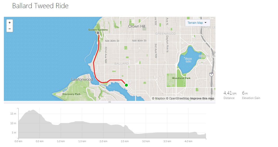 Ballard Tweed Ride - map